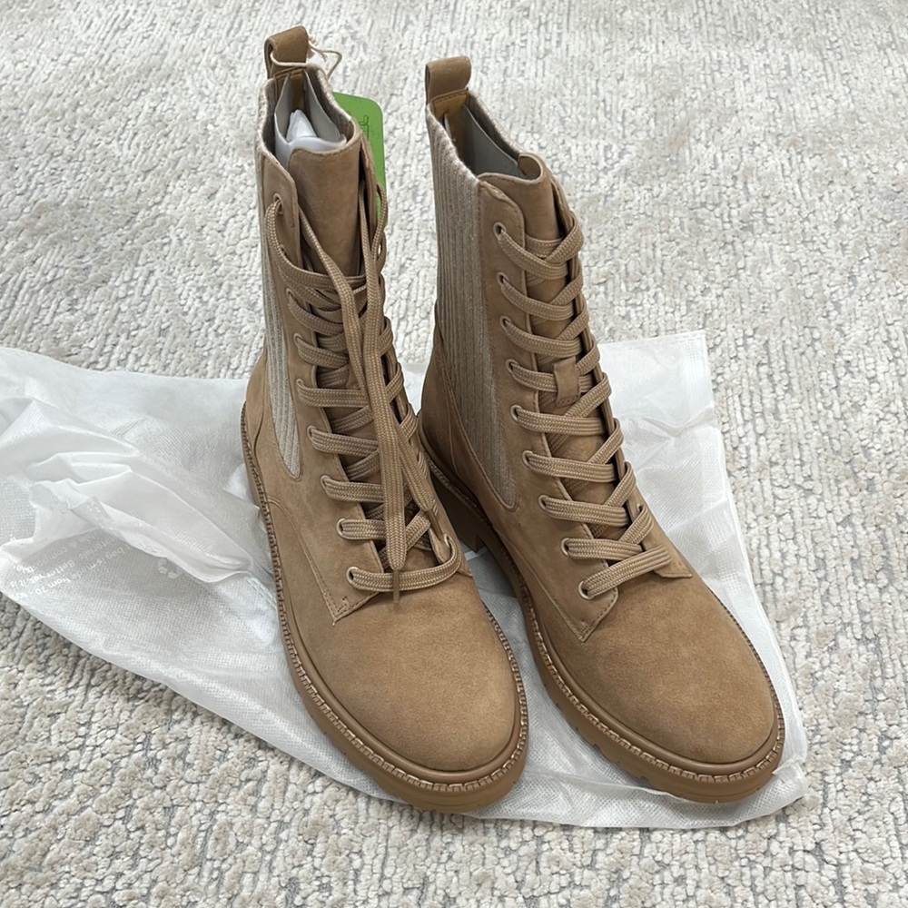 Sam Edelman tan combat boots